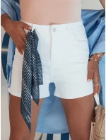 Dámske džínsové šortky GLAMWEAR white FashionStreet SY0341