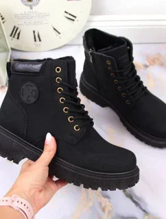 Zateplené trapery so zipsom NEWS W EVE364A čierne