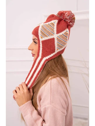 Dámska klapka na uši Eunika K322 červená