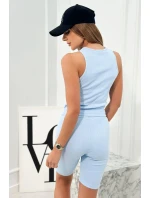 Set 3 v 1 mikina, top a krátke legíny modrý Set 3 v 1 mikina, top a krátke legíny modrý