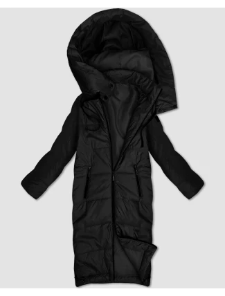 Dámska dlhá ľahko zateplená bunda S'West black (B8509-1) Dámska dlhá ľahko zateplená bunda S'West black (B8509-1)
