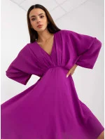Tmavo fialové mini šaty 119818.19 - FPrice Tmavo fialové mini šaty 119818.19 - FPrice