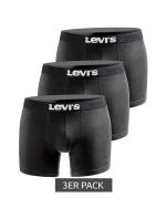 Pánske bavlnené boxerky 3-Pack Black - Levi's Pánske bavlnené boxerky 3-Pack Black - Levi's