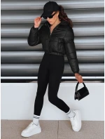 Dámska krátka zimná bunda s kapucňou čierna FashionStreet TY5416 Dámska krátka zimná bunda s kapucňou čierna FashionStreet TY5416
