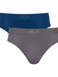 Pánske nohavičky SLG Base C2P - sivo-tyrkysové V001 - SLOGGI