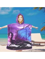 PončoBavlnené svetové detské plážové pončo s kapucňou 60x60