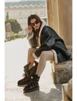 Śniegowce Na Platformie Wegańskie D.Franklin DFSH370004 Czarne