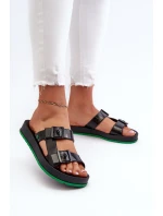 Klapki Damskie Na Płaskiej Podeszwie ZAXY LL285073 Czarne