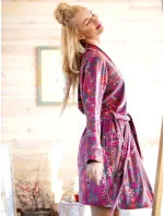 Dámsky župan LGD 782 B23 Grey-pink-red - Kľúč