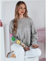 Dámska nadrozmerná mikina RAWEL sivá FashionStreet RY2387 Dámska nadrozmerná mikina RAWEL sivá FashionStreet RY2387