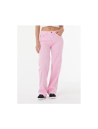 Nohavice RIP CURL AGGIE RELAXED JEANS, ružové Nohavice RIP CURL AGGIE RELAXED JEANS, ružové