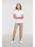 Russell Athletic 566F Dámske elastické polo tričko z piké 10.566F biele Russell Athletic 566F Dámske elastické polo tričko z piké 10.566F biele