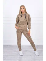 Súprava s potlačou vo farbe camel Súprava s potlačou vo farbe camel