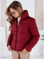 Dámska prešívaná zimná bunda LAROSE bordová FashionStreet TY5218