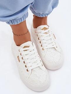 Lee Cooper Dámske šnurovacie tenisky LCW-26-02-4060 White