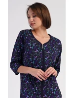 Dámske domáce šaty Hummingbird blue - Vienetta Dámske domáce šaty Hummingbird blue - Vienetta