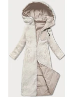 Obojstranná zimná bunda s medvedíkom J Style light beige (16M9167-280)