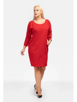 Dámske šaty U869 červené - Karko