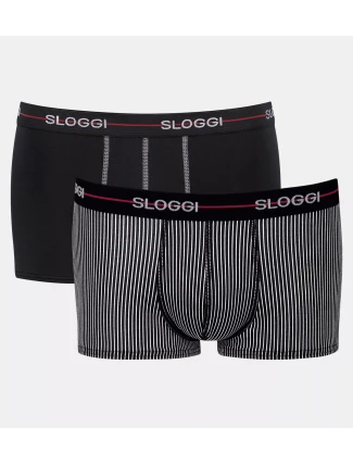 Pánske boxerky Start Hipster C2P box - RED - black-grey M006 - SLOGGI