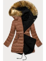 Dámska obojstranná zimná bunda black-caramel (m-21508) Dámska obojstranná zimná bunda black-caramel (m-21508)