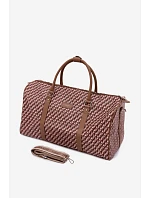 Vzorovaná hnědá cestovní taška Suelle