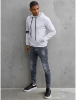Pánska sivá mikina FashionStreet BX5435