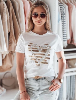 Dámske tričko so srdcom MARISS biele FashionStreet RY2739