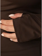 Dámska blúzka s dlhými rukávmi v čokoládovej farbe FashionStreet RY2939 Dámska blúzka s dlhými rukávmi v čokoládovej farbe FashionStreet RY2939