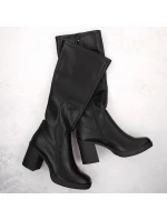 Dámske čierne zateplené čižmy Sergio Leone KZ257