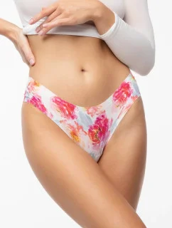 Nohavičky Peony Simple Brasil bielo-červené - Julimex