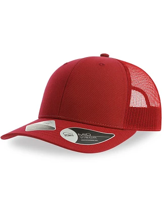 Atlantis Headwear Bryce 6-panelová truckerová čiapka 33.0102 červená/červená