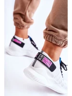 Damskie Wsuwane Sportowe Buty Sneakersy Białe Klayra