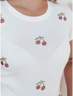 Dámske bavlnené tričko CHERRYDUST white FashionStreet RY2853