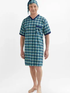 Pánska nočná košeľa Martel 502 Káro kr / r M-2XL Sylwester I