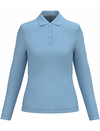 Kariban K 244 Dámske polo tričko s dlhým rukávom z piké 20.K244 sky blue Kariban K 244 Dámske polo tričko s dlhým rukávom z piké 20.K244 sky blue