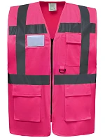 Yoko HVW 801 Hi-Vis multifunkčná vesta 79.W801 ružová Yoko HVW 801 Hi-Vis multifunkčná vesta 79.W801 ružová