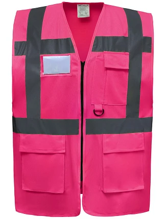 Yoko HVW 801 Hi-Vis multifunkčná vesta 79.W801 ružová Yoko HVW 801 Hi-Vis multifunkčná vesta 79.W801 ružová