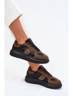 Skórzane Damskie Sneakersy Na Platformie Daniel Lopez Just Dare SS2D4001 Czarne