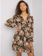 Šaty DHJ SK 12220 2.14P čierna a béžová