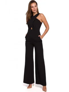 K029 Kombinéza s krížom - čierna