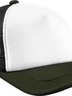 Beechfield B 639 5 panelová Retro Trucker kšiltovka 53.0639 black/dark olive