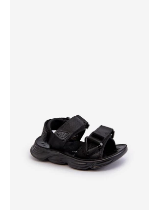 Dziecięce Sandałki Zapinane Na Rzepy Czarne Orretta