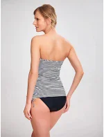 Vrchný diel plaviek Tankiny Anya Stripe SW0891 čierna biela - Panache