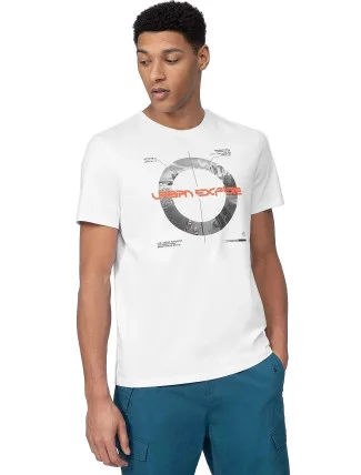 Pánske tričko H4L22-TSM014-10S biele - 4F