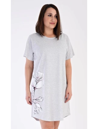Dámska sivá nočná košeľa s potlačou Nicol - Vienetta