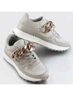 Šedé sneakersy s retiazkou (6368)