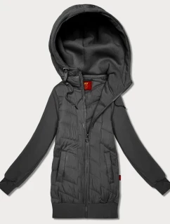 Dámska kombinovaná mikina Goodlookin v grafitovej farbe (AMG-175)