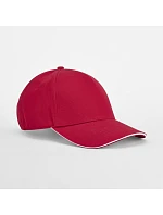Beechfield B 825C 5-panelová čiapka typu „sandwich“ EarthAware® 53.825C classic red/white