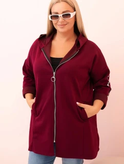 Dámska mikina s ozdobnými rukávmi čierna