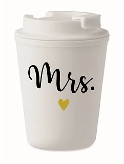 MRS. - biely termohrnček 300 ml